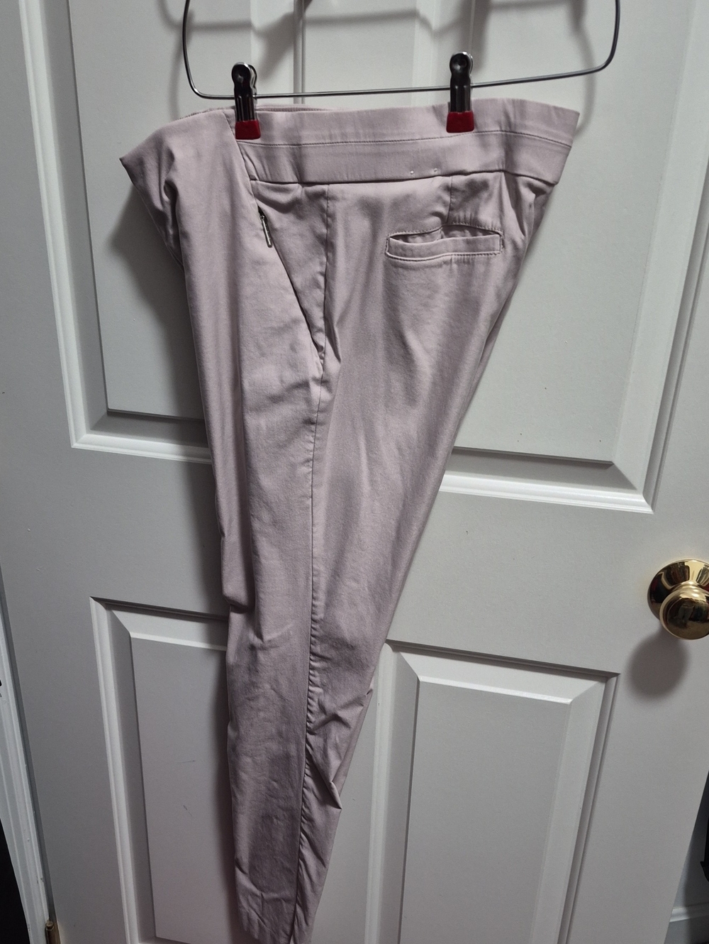 Anne Klein Slim Stretch Pants in Light Mauve
